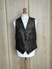 Gurteen Smart Formal Vintage Paisley Pattern Lined Waistcoat - Mens Size 42R 42