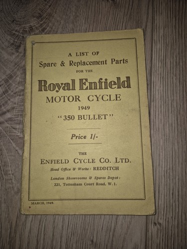 Vintage royal enfield spares - enfield,