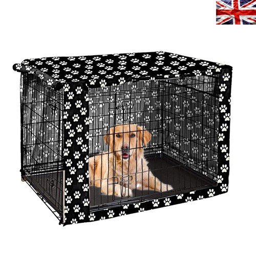 Durable black dog crate cover - black,