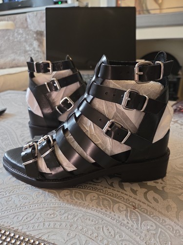 Topshop black leather - topshop,