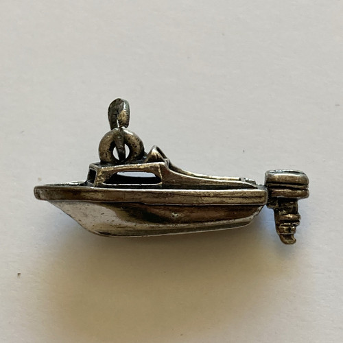 Sterling silver speedboat - sterling,