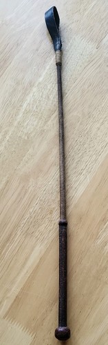 Vintage brown whip - brown, horse