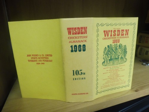 1968 hardback wisden - 1968, dust