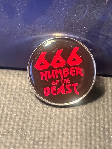Iron maiden 666 enamel pin - maiden,