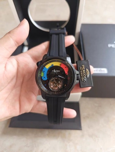 Peacock tourbillons open back - peacock,