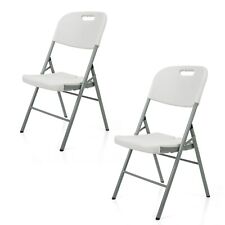 Heavy Duty Folding Plastic Chairs Indoor Outdoor Garden Picnic Camping Chair