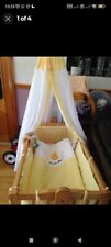 Wooden swinging baby crib or