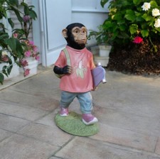 Skateboard Monkey Ornament Indoor Outdoor Chimp Statue Fast Shipping