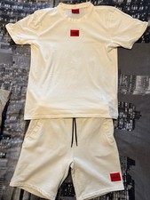 Hugo Boss Logo T-Shirt & Shorts Set Beige