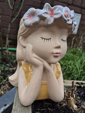 Flower Girl Head Planter Girl