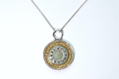 Pilgrim round pendant - pilgrim, green