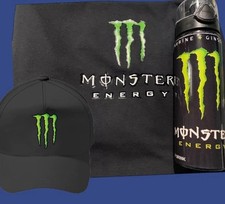 Monster Energy Reusable  drink Bottle, Hat & T Shirt Set, All Sizes Small-3xl.