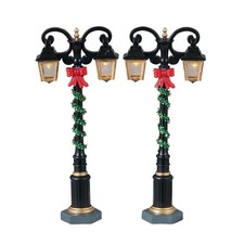 Lemax Street Lamps Splendid Lights (2) Christmas Village Decoration 34090