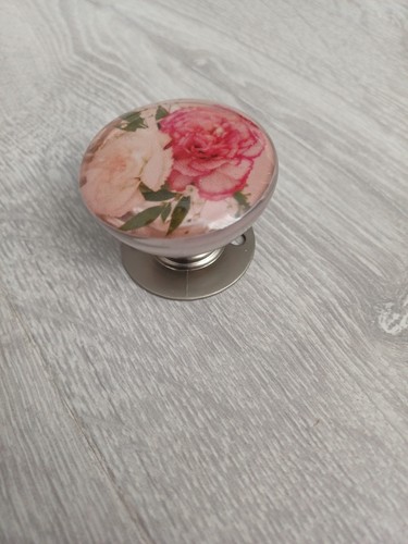 Crystal floral knobs retro - floral, knobs,