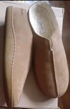 Clarks Home Mule Warm lined Mule Men's Tan Suede Leather Slippers UK 7 G EU 41.