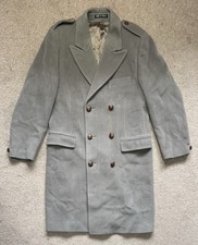 Crombie Aberdeen Overcoat-Military Style Pure New Wool Coat Mens Size 38R