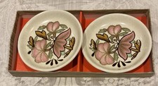 Set Of 2 Royal Worcester Vintage 1970’s Palissy Lotus Blossom Dishes