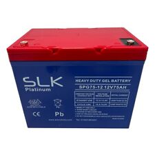 PAIR 12v. 75AH SLK PLATINUM GEL HEAVY DUTY MOBILITY SCOOTER WHEELCHAIR BATTERIES