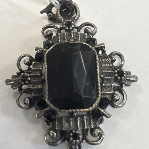 Miglio black crystal - black, pendant