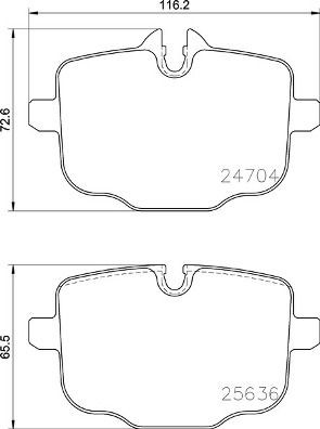 Brembo p06101 brake pad - brake,
