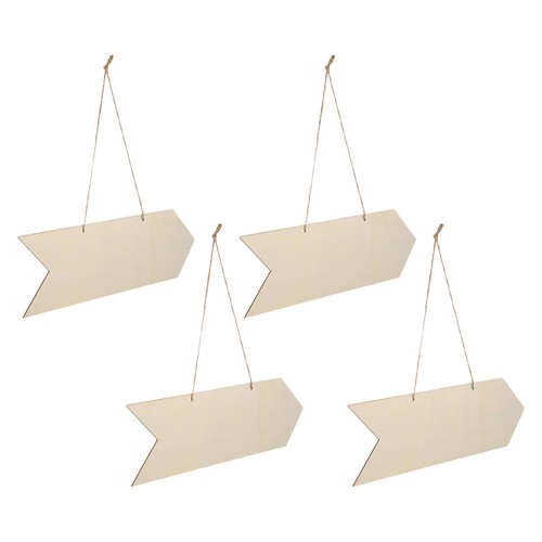 Unfinished wooden arrow sign - wooden,