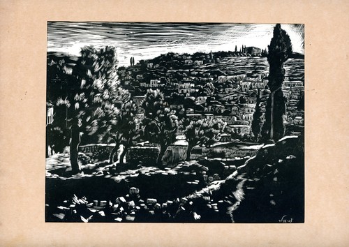 Zvi adler original - zvi, woodcut