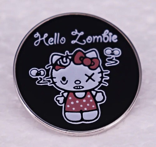 Zombie hello kitty metal - zombie, pin