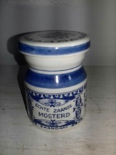 Delfts Echte Zaanse Mostard Molen Mustard Pot with Lid Lidded Condement Kitchen