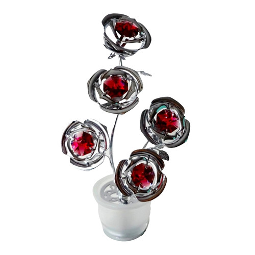 Crystocraft flower ornaments - crystocraft,