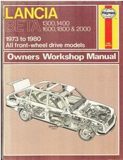 LANCIA BETA SAL COUPE HPE SPIDER (INCL MONTE CARLO ENGINE) 1973-80 REPAIR MANUAL