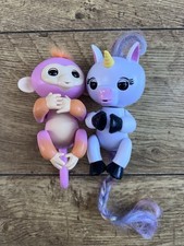 Two WowWee Interactive Fingerlings, Unicorn And Monkey In Great Condition.