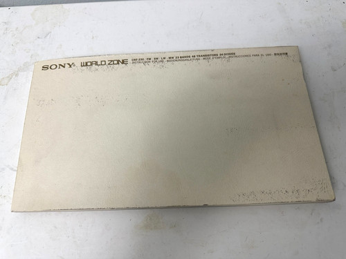 Manual for sony world - for,