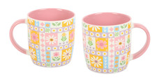 Mugs Set of 2 Matching Floral