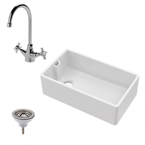 Fireclay belfast kitchen - kitchen, sink