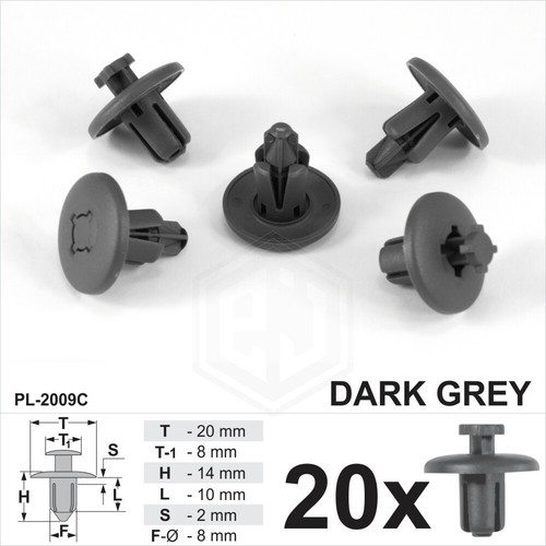 20x dark grey - grey, trim