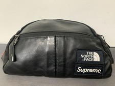 The North Face Supreme Unisex Black Leather Pack Waist Bag VGC 