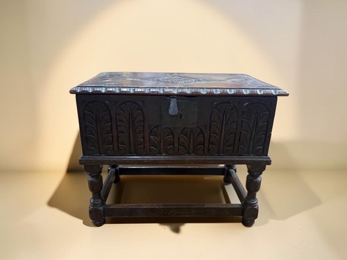 Antique oak bible box later - antique,