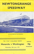 1973 Newtongrange v Workington Speedway Programme (20/6/73)