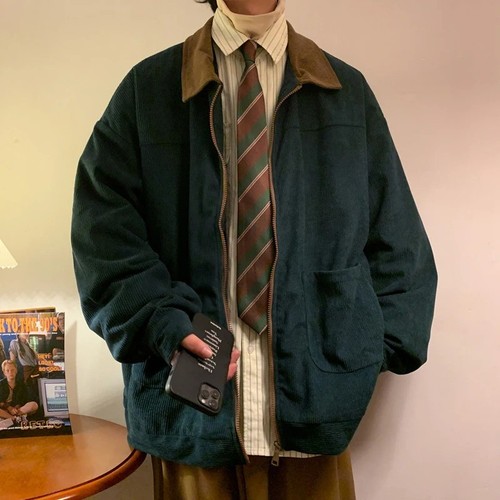 Men corduroy jacket vintage - corduroy,