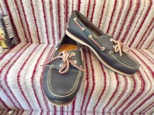 Men’s Timberland Navy Leather Boat / Deck Shoes - Size UK 9 