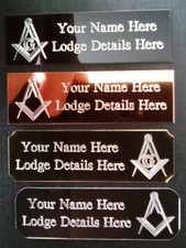 1 x ENGRAVED 50 x 16MM MASONIC