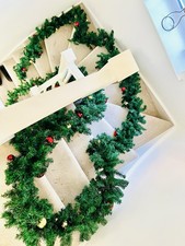 35 Foot Christmas Garland with Lights Pinecones And Mickey & Plain Baubles
