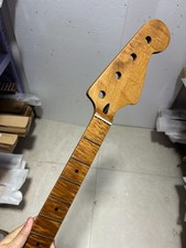 30inch short scale 20 frets Electric bass neck Roasted Flame Maple part