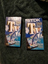 2 x TDK 180 Blank 3 Hour VHS