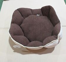 PDSA Antibacterial Crown Pet Bed H20xW57xL47cm Beige Spot & Brown Fleece!!