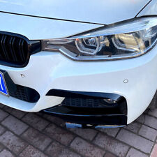 Gloss Black For BMW 3 Series F30 F31 2012-19 M Sport Front Splitter Lip Canards
