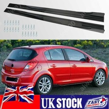 Side Skirt Splitter Spoiler Lip Glossy Panel FoR Vauxhall Corsa III (D) S07 UK