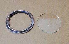 Chrome ring glass 65mm with
