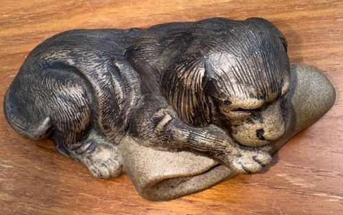 Poole pottery stoneware puppy - pottery,