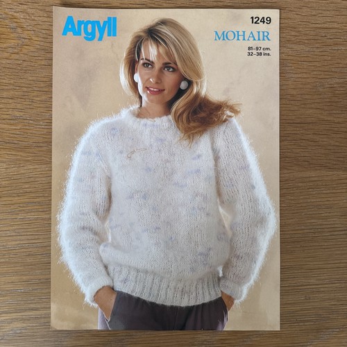 Vintage argyll mohair knitting - mohair,